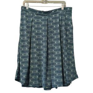 LuLaRoe Skirt Womens Size XL Blue Geometric Elastic Waist Stretch Beach Career‎